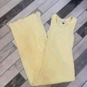 Universal Thread Light Yellow Ribbed Top